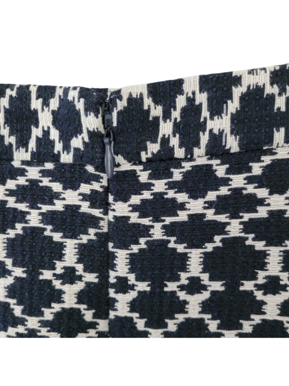 Banana Republic Geometric Skirt Womens Size 6 Blue White Pockets Career - Picture 4 of 9
